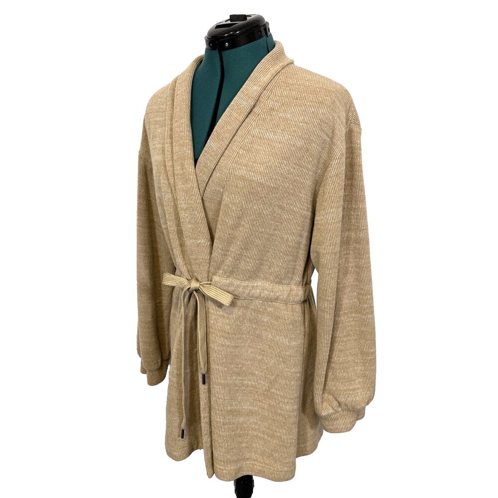 7 For All Mankind Front-tie Cardigan Beige Tan Women’s Size Medium‎